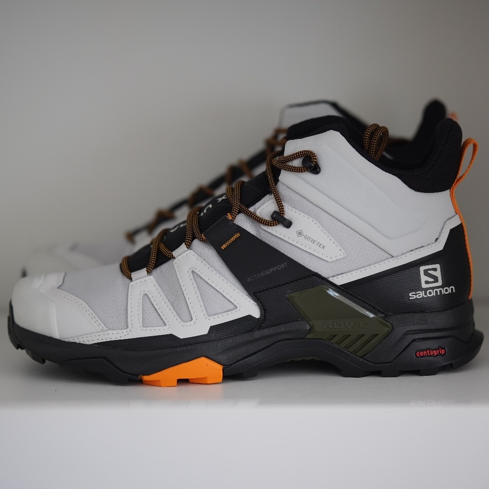 Salomon X Ultra 4 Mid GTX Gore-Tex Hiking Boots Waterproof Lunar Rock Magnet